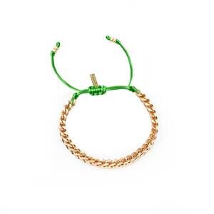 NEW ADRIANA PAPPAS women's zoe bracelet on colored cord in green